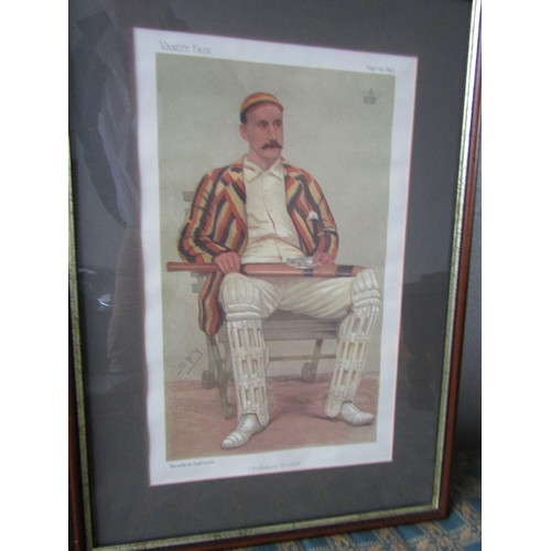 1015 - Pair of Antique Spy Prints Framed Each Approximately 16 Inches High x 9 Inches Wide