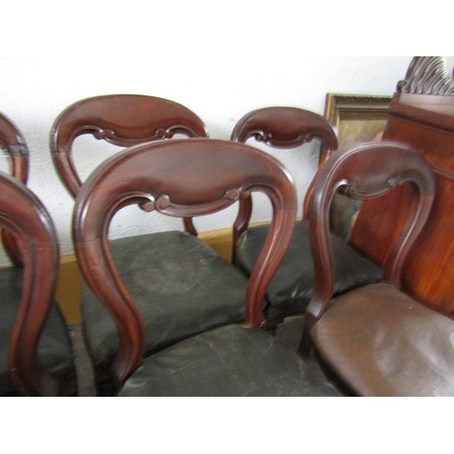 1022 - Set of Six William IV Mahogany Dining Chairs Good Timbers Turned Supports