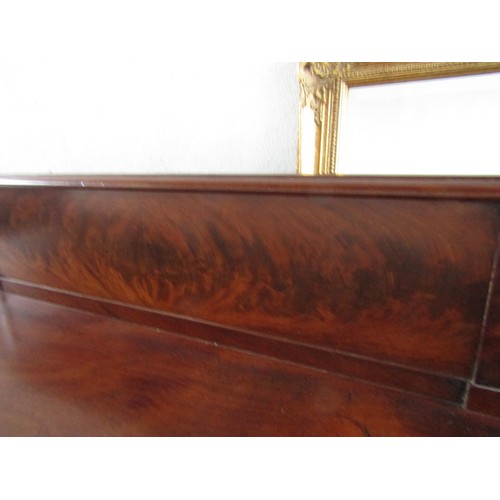 1023 - William IV Inverted Breakfront Pedestal Sideboard, Finely Figured Timbers Attractive Next Size, Appr... 