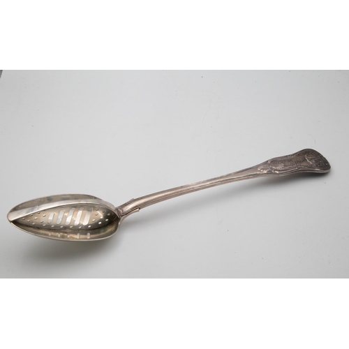 1073 - Georgian Kings Pattern Straining Spoon