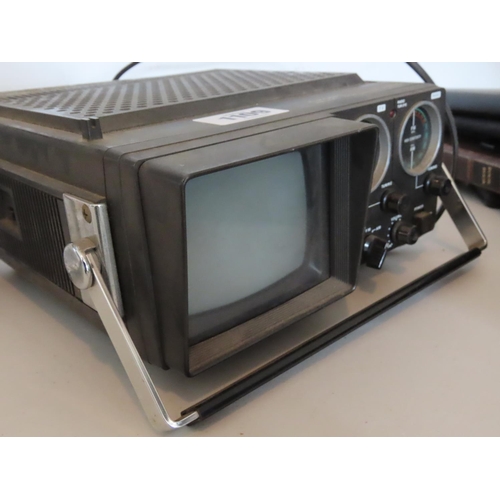 1109 - Crown Portable TV FM-AM Radio Approximately 10 Inches x 9 Inches