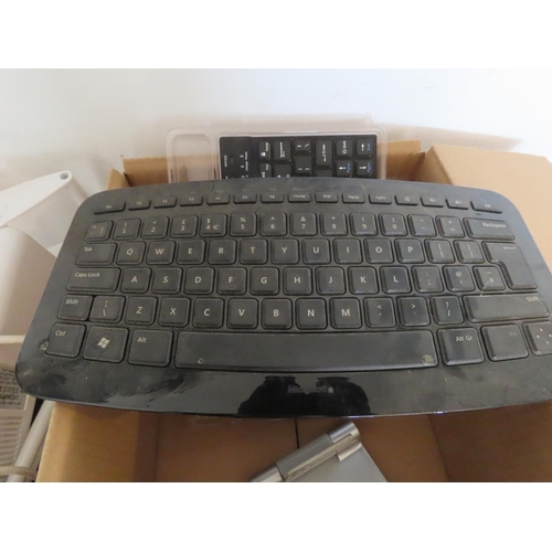 1113 - Anchor Wireless Keyboard and Microsoft Art Wireless Keyboard and Three Various Stands