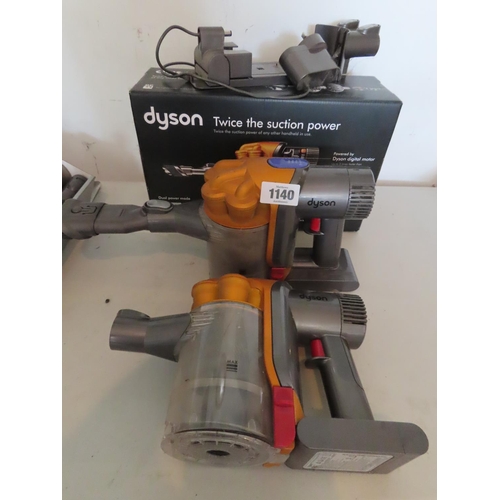 1140 - Dyson Handheld Vacuum Cleaner with Original Box and Another of the Same for Parts