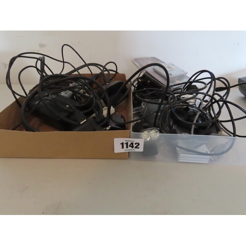 1142 - assortment of Electrical Cables, Chargers etc. to Include Card Reader etc. As Photographed