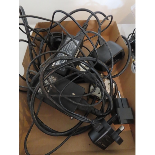 1142 - assortment of Electrical Cables, Chargers etc. to Include Card Reader etc. As Photographed