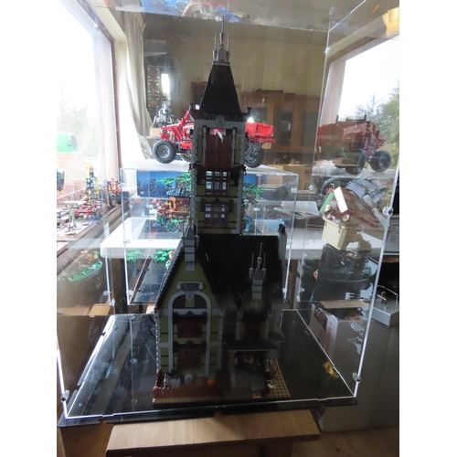 116 - Lego Haunted House Set 10273 Complete in Perspex Case Approximately 29 Inches High x 21 Inches Wide ... 