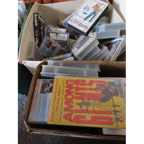 1164 - Two Boxes of VHS Tapes As Photographed