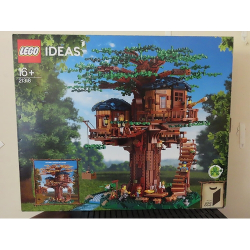 117 - Lego Ideas Set 21318 Tree house Set Complete in Perspex Case 18 Inches x 18 Inches