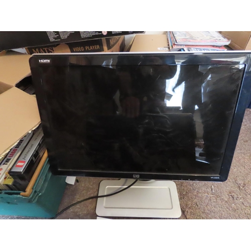 1179 - Two HP Flat Screen Monitors Model Number HP2010i and HPw2207h