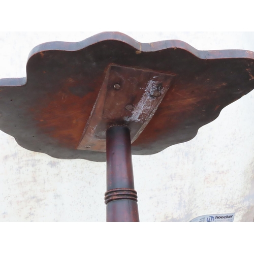 1197 - Unusual Carved Table with Walnut Veneered Top in Need of Restoration 29 Inches Tall