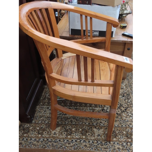 1198 - Hand Made Well Constructed Pine Armchair 33 Inches Tall