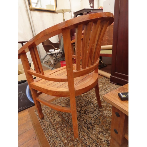 1198 - Hand Made Well Constructed Pine Armchair 33 Inches Tall