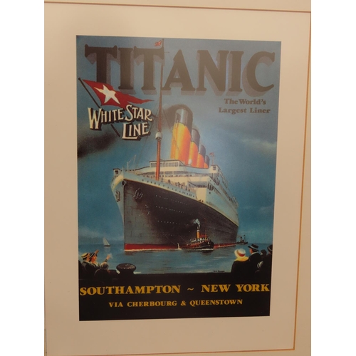 1216 - Two Framed Titanic Prints 30 Inches x 24 Inches