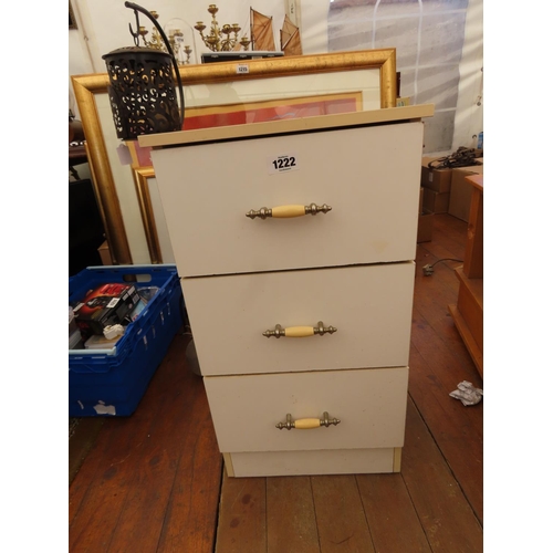 1222 - Three Drawer Bedside Locker 29 Inches Tall