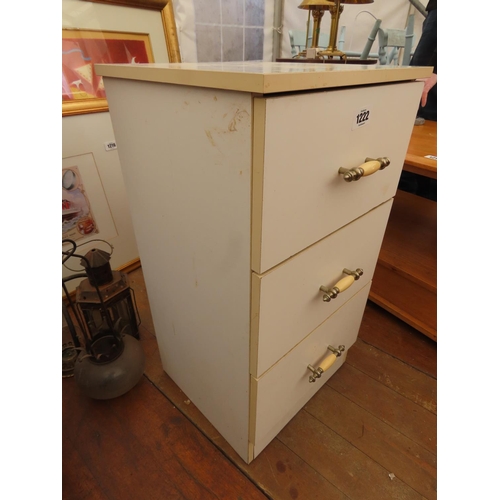 1222 - Three Drawer Bedside Locker 29 Inches Tall