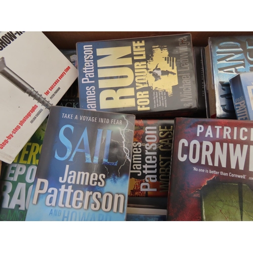 1233 - Large Box of Mainly Hardback Popular Fiction to Include James Patterson etc.