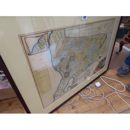 1261 - Frame Print of Map of Dutch Scene 40 Inches x 30 Inches