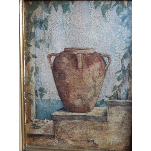 1269 - Framed Print of Classical Urn 20 Inches x 25 Inches