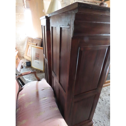 1270 - Matching Pair of Tall Chests Mahogany Each with Six Drawer Arrangement Each 55 Inches Tall x 16 Inch... 