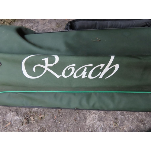 1304 - Roach Fishing Bag Containing Three Fishing Rods Including a Silstar MX3536-285 and Sensor Spinning R... 