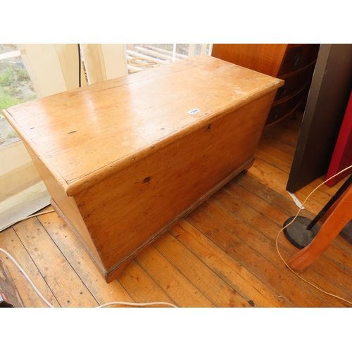 1308 - Antique Pine Blanket Chest 38 Inches Wide x 18 Inches x 22 Inches Tall