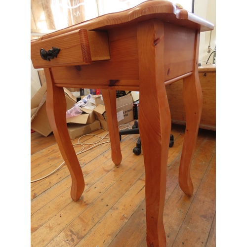 1318 - Pine Hall Table 30 Inches High x 21 Inches Wide with Integral Drawer