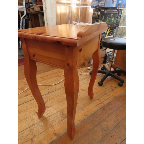 1318 - Pine Hall Table 30 Inches High x 21 Inches Wide with Integral Drawer