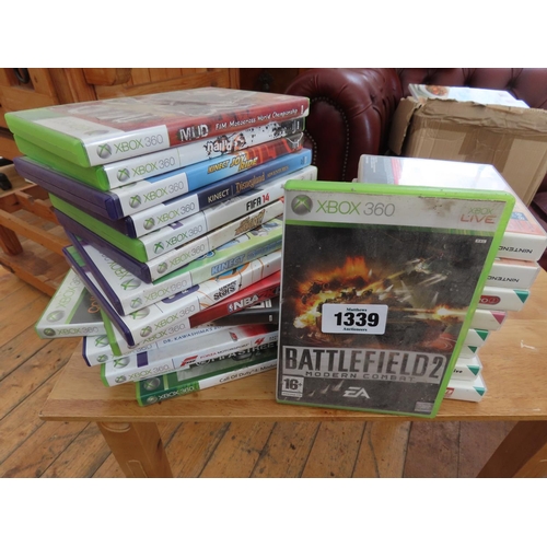 1339 - Small Quantity of Xbox Games and Nintendo DS Games Cases