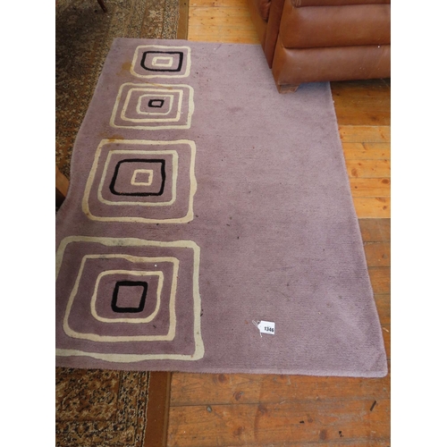 1346 - Small Rug 65 Inches x 46 Inches with Abstract Geometric Pattern