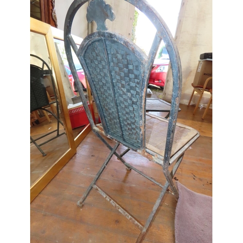 1349 - Pair of Copper Framed Folding Garden Chairs