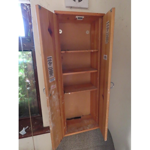 1371 - Pine Effect Bathroom Wall Unit 26 Inches Tall