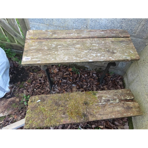 1392 - Antique School Desk in Need of Restoration