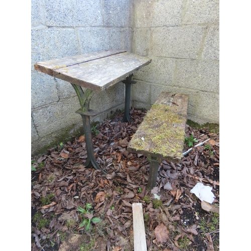 1392 - Antique School Desk in Need of Restoration