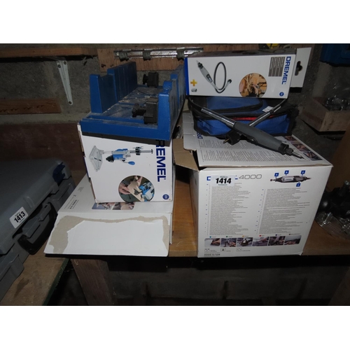 1414 - Small Quantity of Power Tools Including Dremel 4000 and Accessories