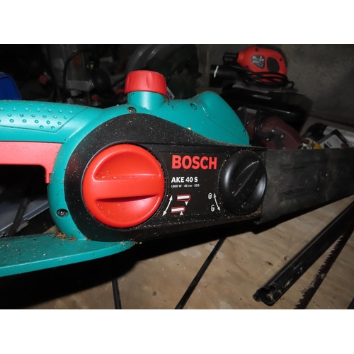 1442 - Bosch AKE40S Electric Chainsaw Together with Gardena Hand Held Garden Sheers