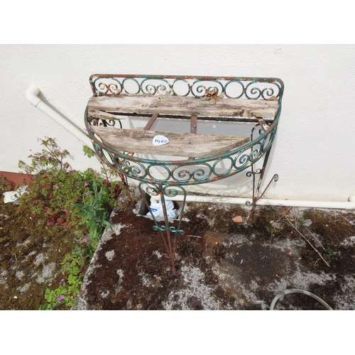 1482 - Metal Frame Greenhouse Table Approximately 32 Inches Tall