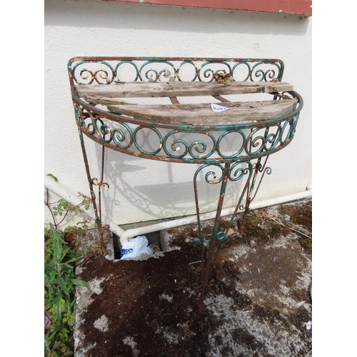 1482 - Metal Frame Greenhouse Table Approximately 32 Inches Tall