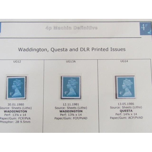 1704 - Again 4p Machin Definitive Harrison Printed Issues As Photographed with Blank Pages  Unused, Mint Co... 