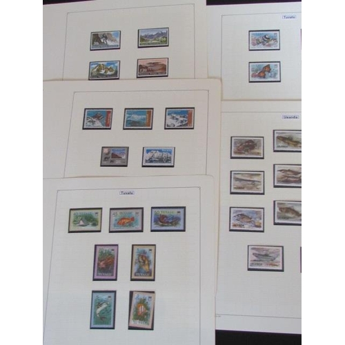 1715 - Stamps from Around the World Depicting Marine Life Also Landscape from Uganda and Tuvalu Unused, Min... 