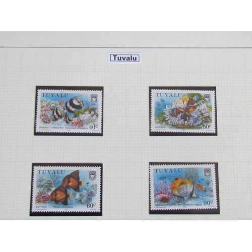 1715 - Stamps from Around the World Depicting Marine Life Also Landscape from Uganda and Tuvalu Unused, Min... 