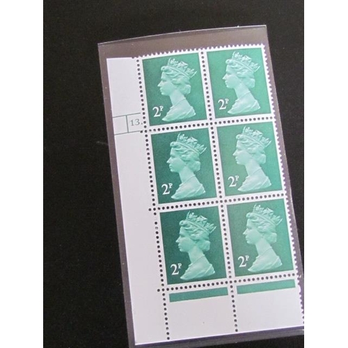 1717 - Three Cylinder Blocks of 2p Machin Stamps Colours are of Different Hues of Green Unused, Mint Condit... 