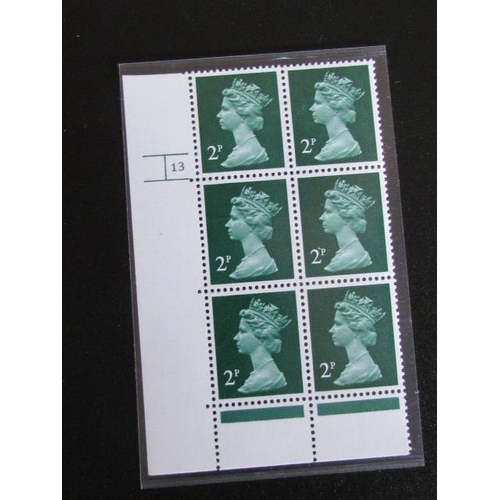 1717 - Three Cylinder Blocks of 2p Machin Stamps Colours are of Different Hues of Green Unused, Mint Condit... 