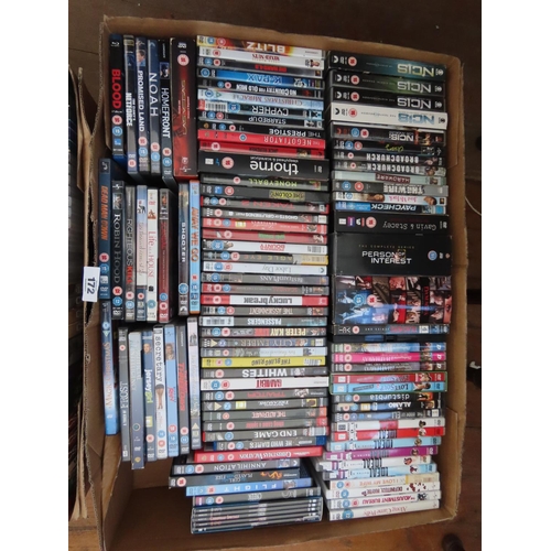 172 - Two Large Boxes of DVDs Mainly Box Sets As Photographed