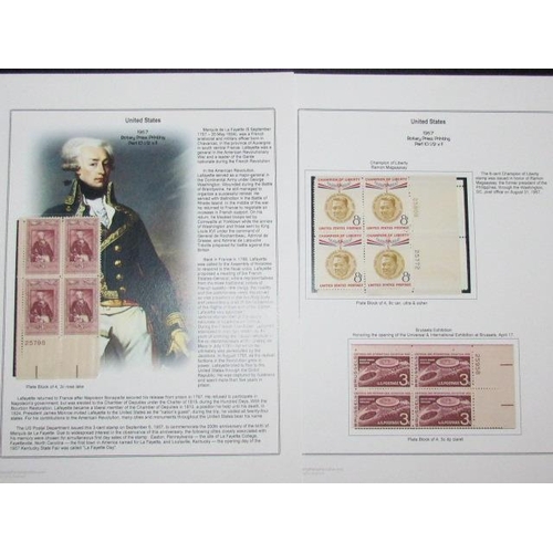 1732 - United States Stamps Depicting Different Figures in Politics, Writings, Inventions and War