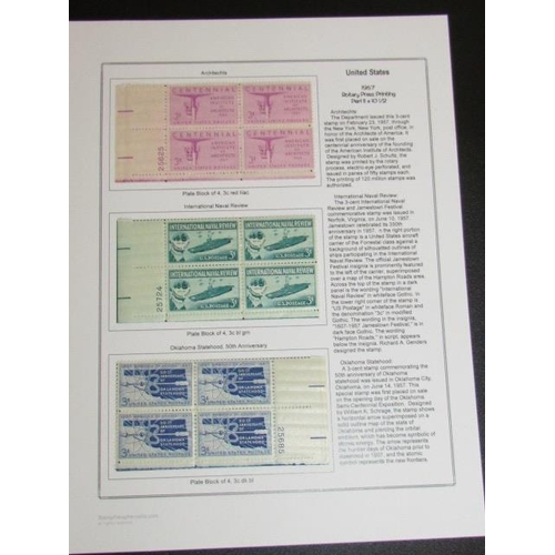 1733 - United States Stamps Depicting Different Figures in Politics, Writings, Inventions and War