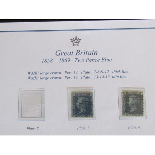 1742 - Great Britain 1858-1869 Two Pence Blue Known as Tuppeny Blues