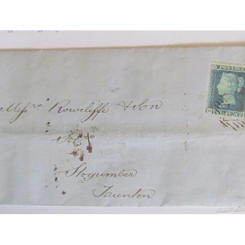 1743 - Great Britain Two Pence Blue Envelopes with London Maltese Cross 1841, London to Edinburgh Stamp and... 