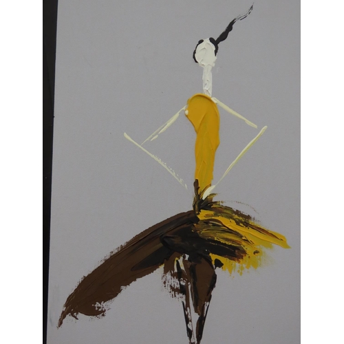 190 - Oil on Canvas Ballet Dancer Approximately 20 Inches x 24 Inches