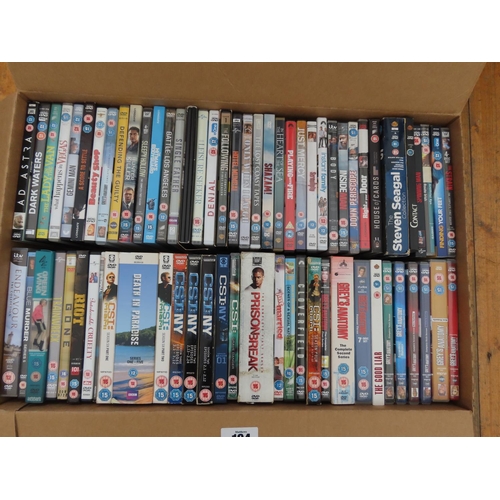 194 - Two Large Boxes of DVDs Contents As Photographed