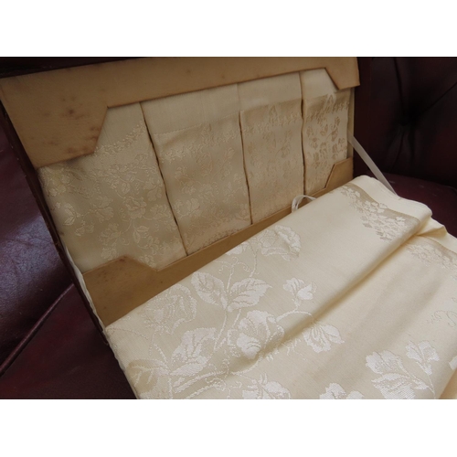 195 - Vintage Box Set of York Street Table Linen to Include Table Cloth and Four Serviettes